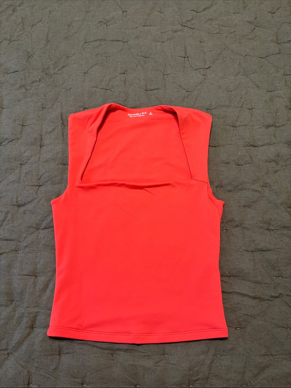 Abercrombie & Fitch Bright Red/pink Square-Neck Tank